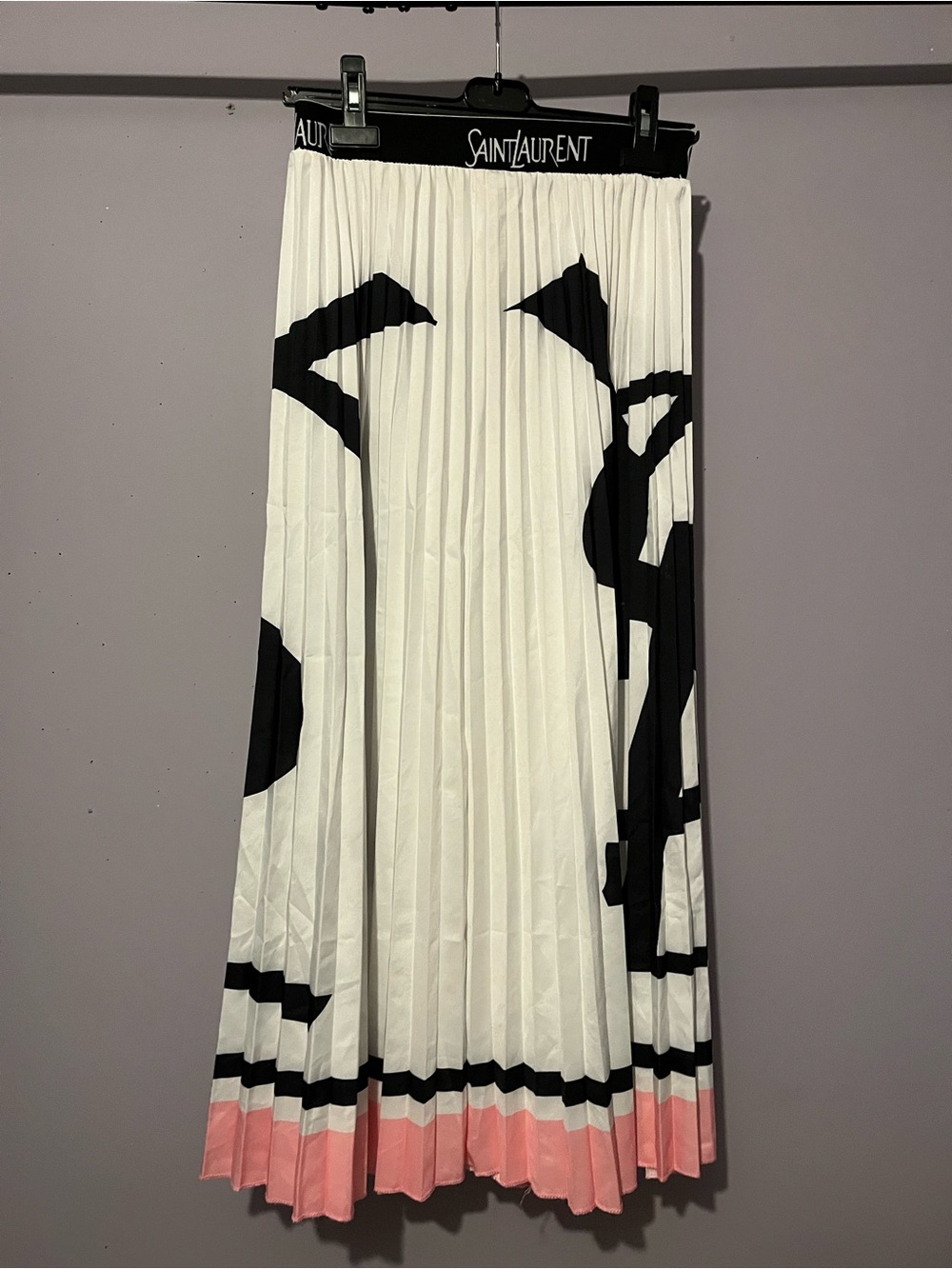 Saint Laurent Pleated Maxi Skirt